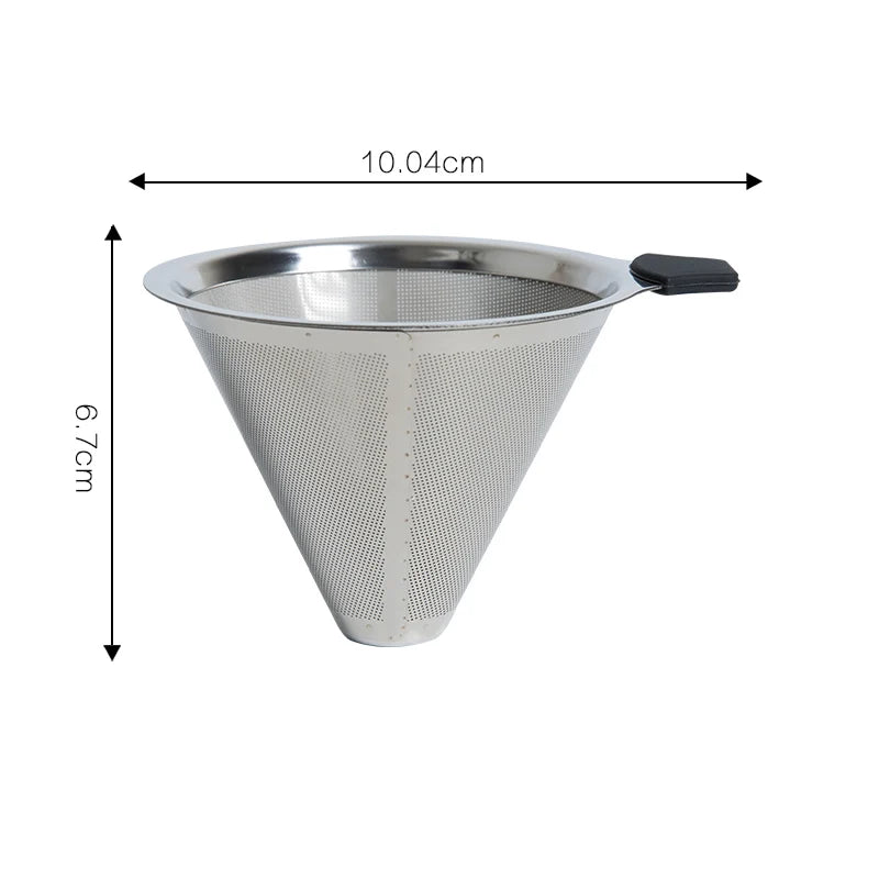 Afralia™ Stainless Steel Drip Coffee Filter - Reusable & Durable Coffee Tool
