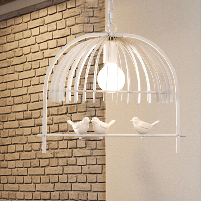 Afralia™ Nordic Bird Cage Chandelier for Indoor Dining Room Kitchen Decor