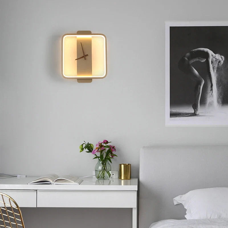 Afralia™ Luxury LED Acrylic Gold Wall Lamp for Elegant Living Spaces