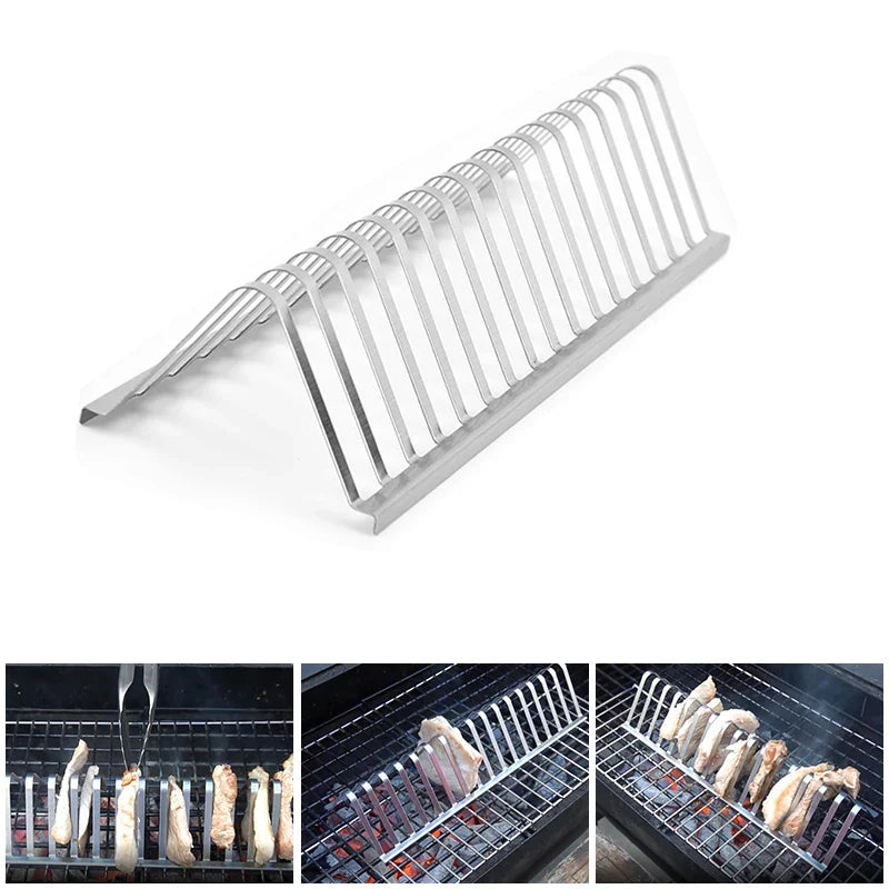 Afralia™ Stainless Steel BBQ Grill Rack for Outdoor Picnics with Porta