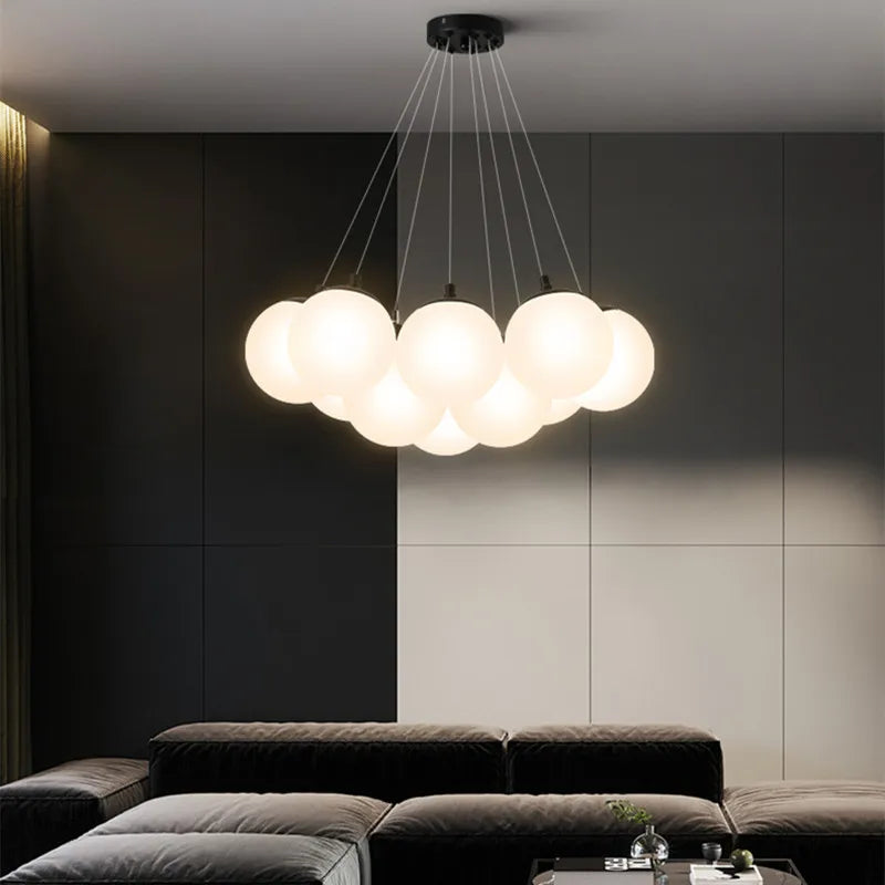 Afralia™ Glass Ball LED Pendant Lights for Teen Room Decor