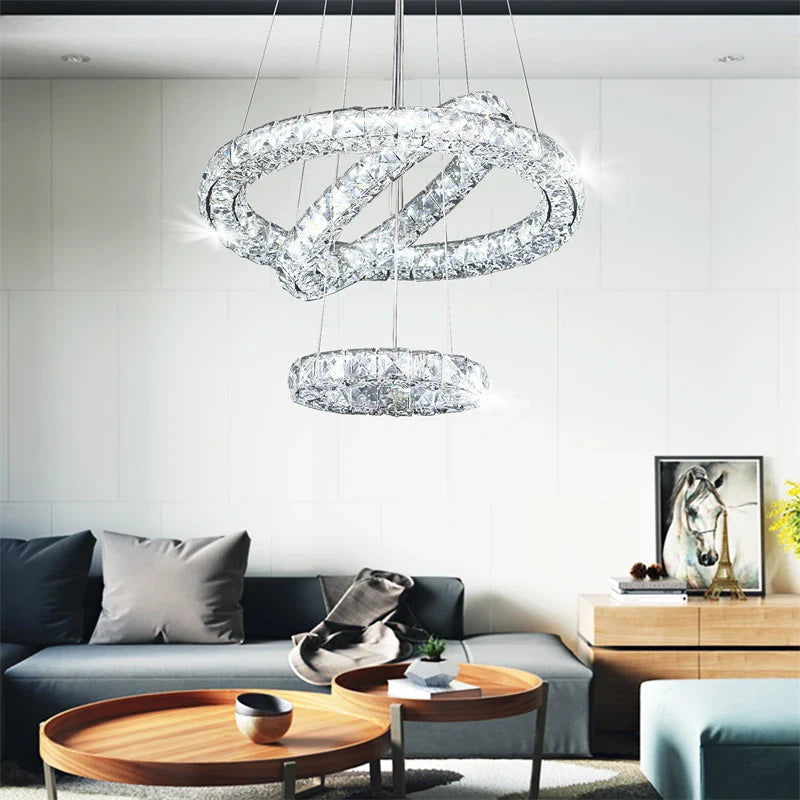 Afralia™ Crystal Pendant Chandeliers Modern Nordic Style Dining Room Living Room Lighting