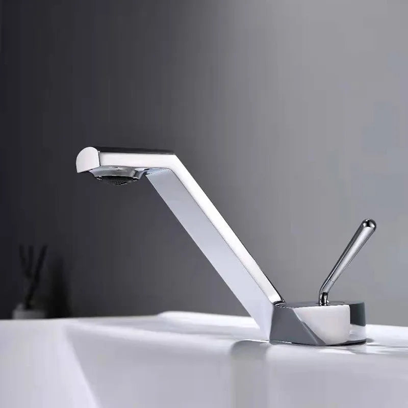 Afralia™ Black Basin Faucet: Modern Single Handle Waterfall Mixer Tap for Bathroom