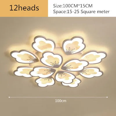 Afralia™ Lotus Design LED Acrylic Chandelier Ceiling Lamp for Modern Living, Dining, and Study Rooms