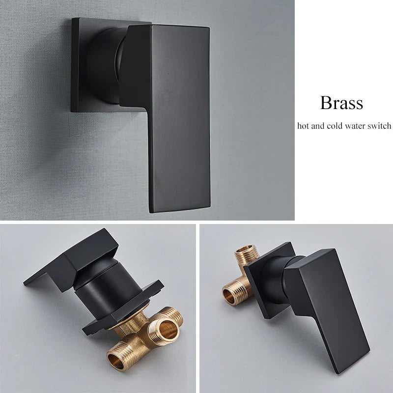 Afralia™ Matte Black Waterfall Basin Faucet with 70cm Long Spout, Single Lever Mixer Tap