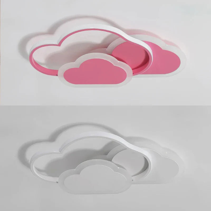 Afralia™ White Cloud LED Ceiling Lamp for Kids' Room Study & Bedroom décor