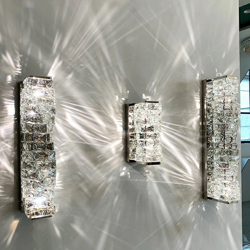 Afralia™ Crystal Glass Wall Sconce Lamp for Modern Light Luxury Home Decor