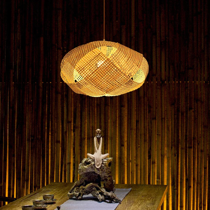 Afralia™ Rattan Cloud Pendant Light: Japanese Tatami Hanging Lamp