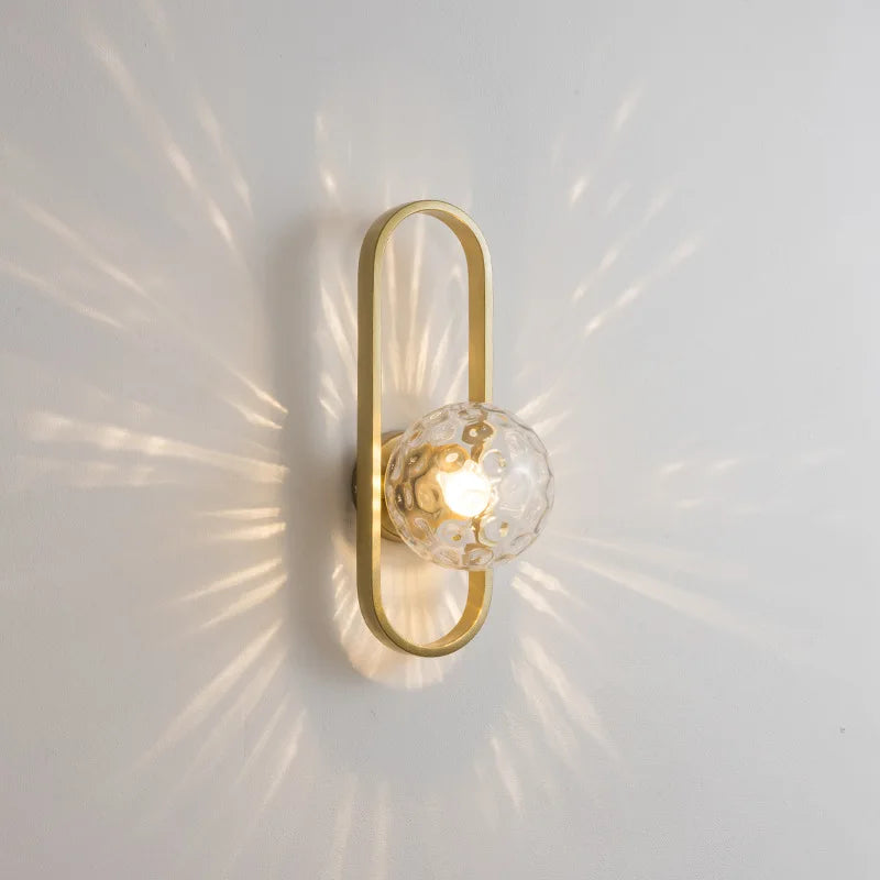 Afralia™ Glass Aisle Wall Lamp Post-Modern Indoor Decoration Art Lighting