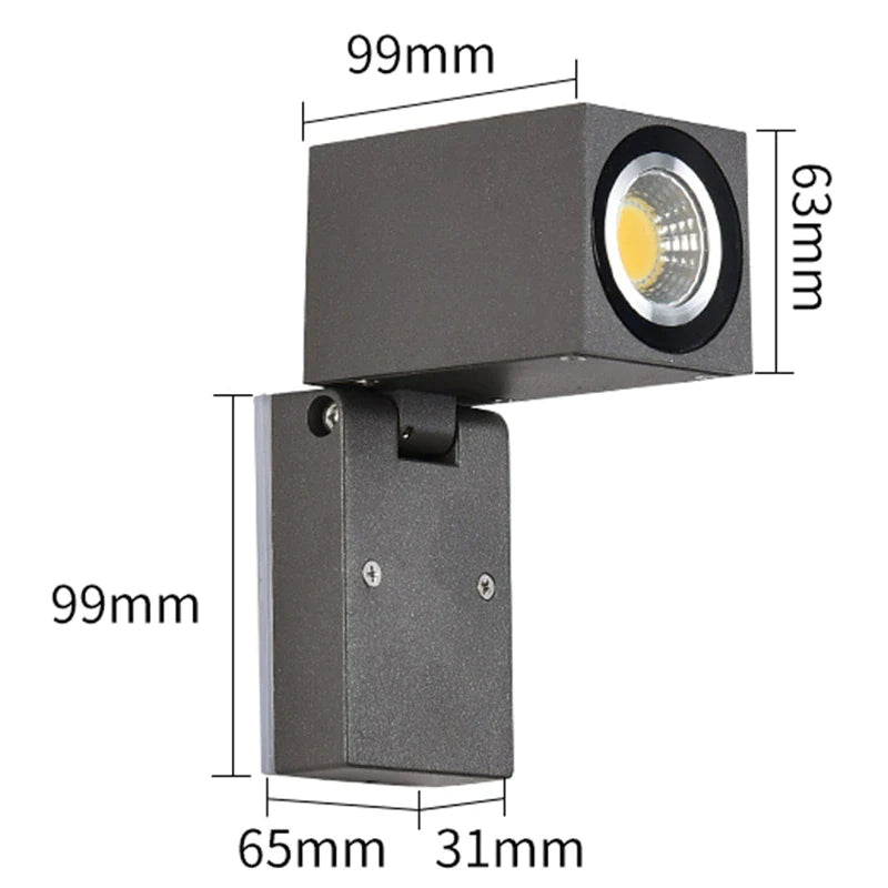 Afralia™ Outdoor LED Wall Lamp Adjustable Sconce GU10 Waterproof IP65 Garden Lighting