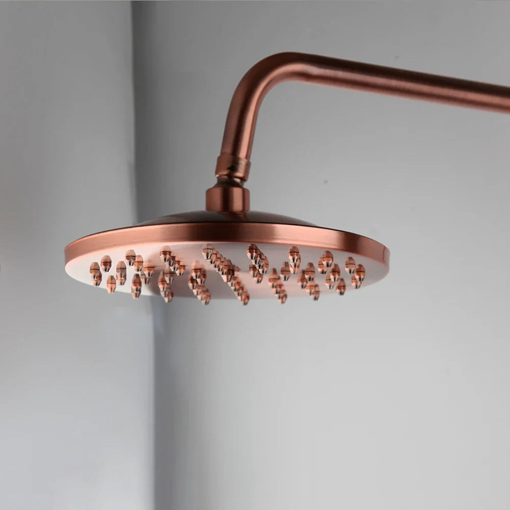Afralia™ Antique Copper 3-Function Shower Set with Rainfall Head and Hand Shower