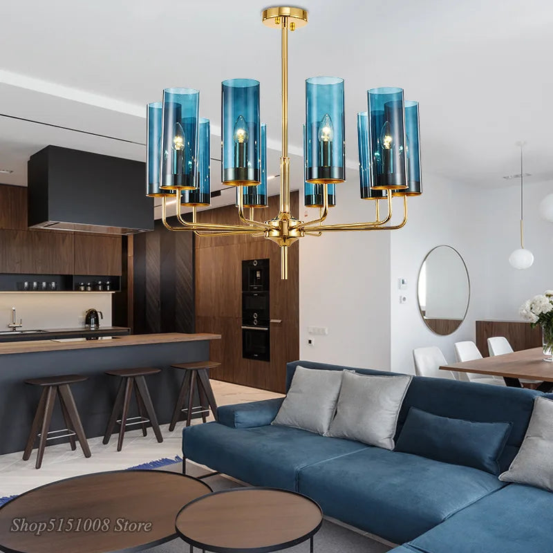 Afralia™ Glass Chandelier: Luxury Nordic LED Hanging Lamp for Living Room, Dining Room, Bedroom