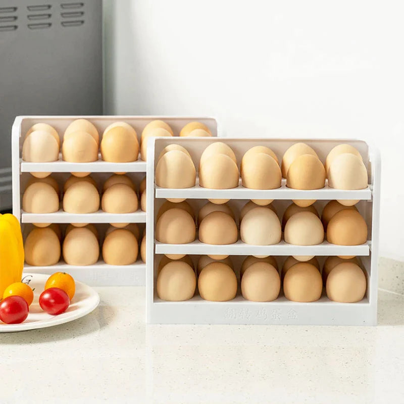 Afralia™ Egg Storage Rack - Practical Refrigerator Organizer Box for Kitchen