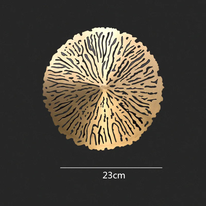 Afralia™ Metal Copper Lotus Leaf Fish Wall Hanging Home Decor