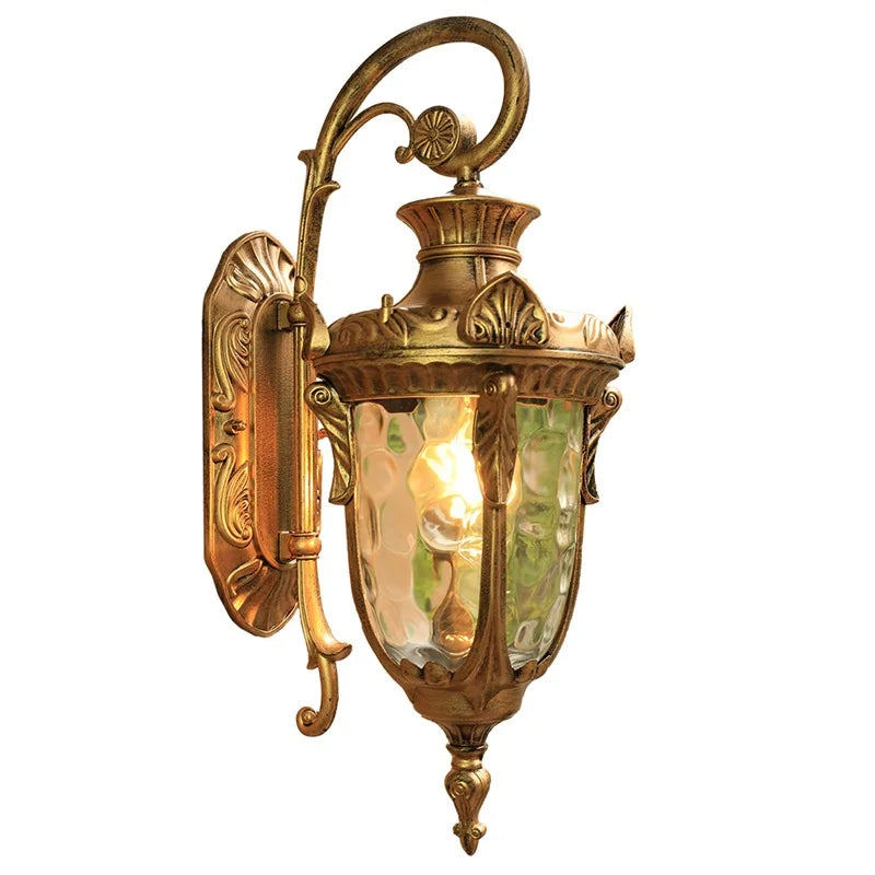 Afralia™ Bronze LED Outdoor Wall Lamp Classical Retro Sconces for Home Aisle