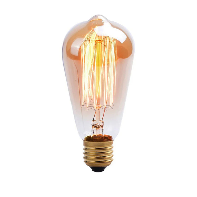 Afralia™ ST64 E27 Vintage Edison Bulb Tungsten Filament Retro Light Bulb 40W 60W