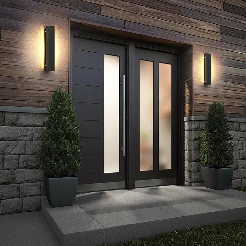 Afralia™ Stainless Steel Outdoor Wall Lamp with Remote Control, IP65, Adjustable Lighting