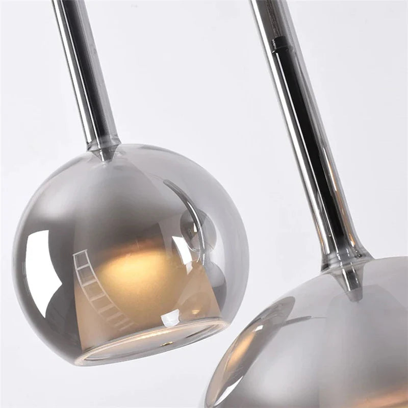 Afralia™ Penta Glo Glass Pendant Lights - Dining Room Kitchen Bar Restaurant Designer Bubble