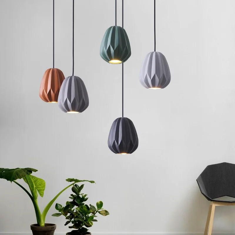 Afralia™ Resin Pendant Lights: Modern Nordic Hanging Lamp for Bedroom, Living, Restaurant, Bar & Dining