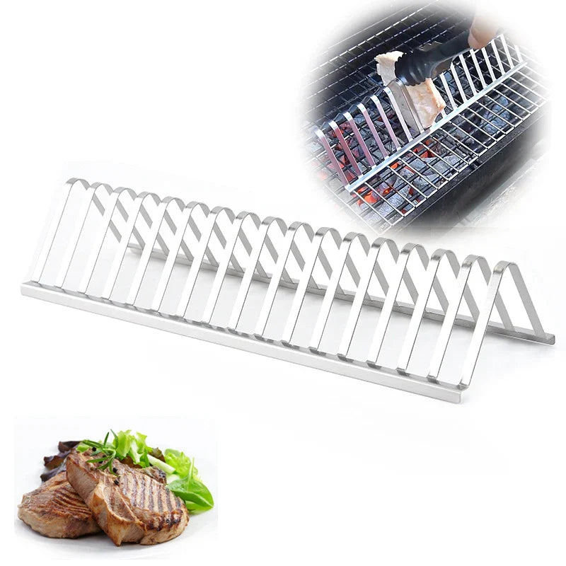 Afralia™ Stainless Steel BBQ Grill Rack for Outdoor Picnics with Portable Design.