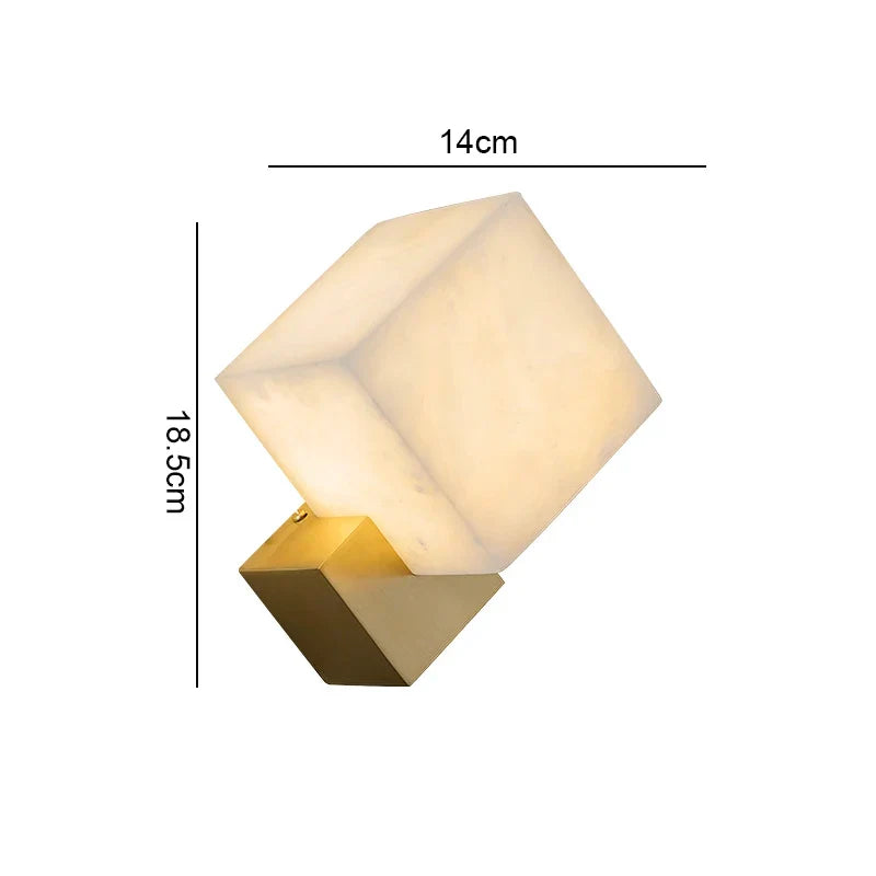 Afralia™ Jade Wall Lamps: Modern LED Square Marble Lighting Fixtures for Home Decor