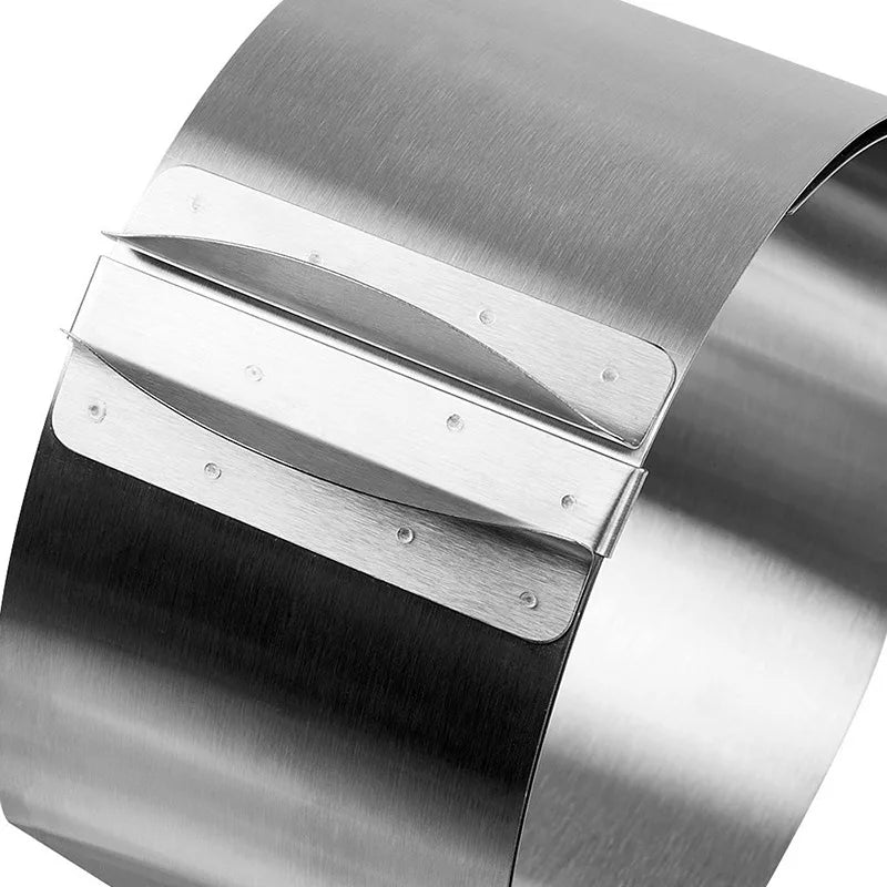 Afralia™ Adjustable Stainless Steel Cake Slicer & Mousse Ring Round Cutter