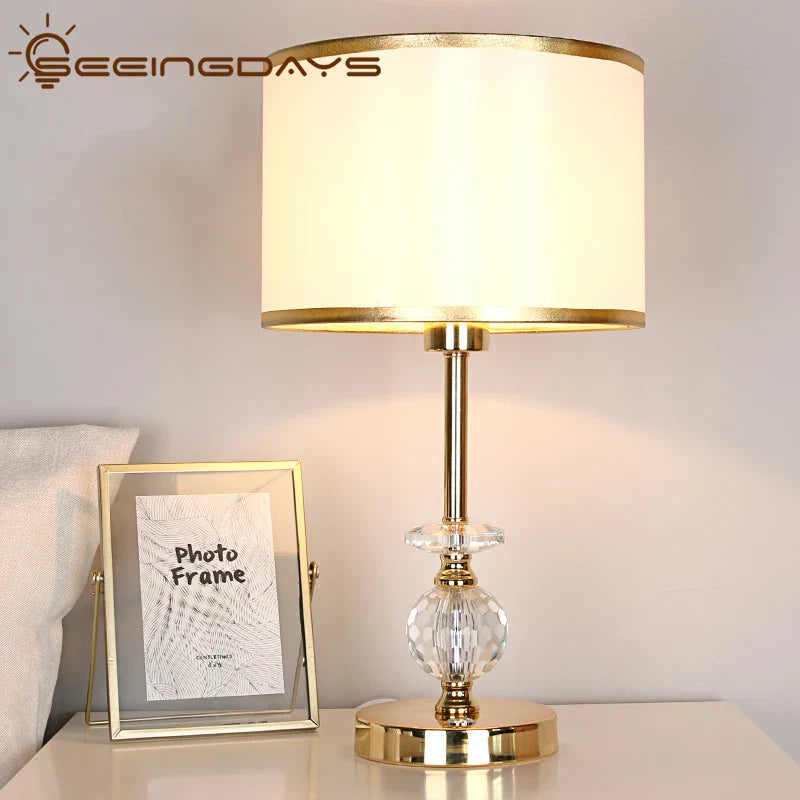 Afralia™ Crystal Ball Table Lamp | Modern European Design