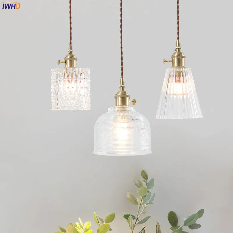 Afralia™ Glass Pendant Lights: Nordic Japan Style, Industrial Vintage LED Lamp for Home, Bar, Cafe