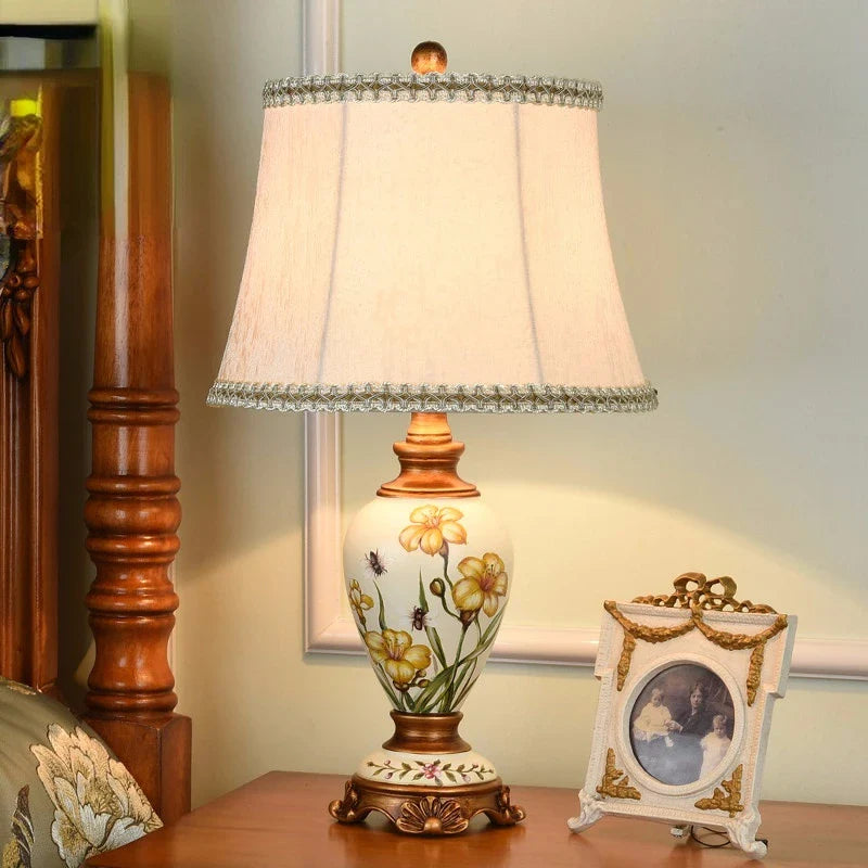 Afralia™ Retro Resin Table Lamp: Creative Romantic Warm Decorative Lighting for Living Room