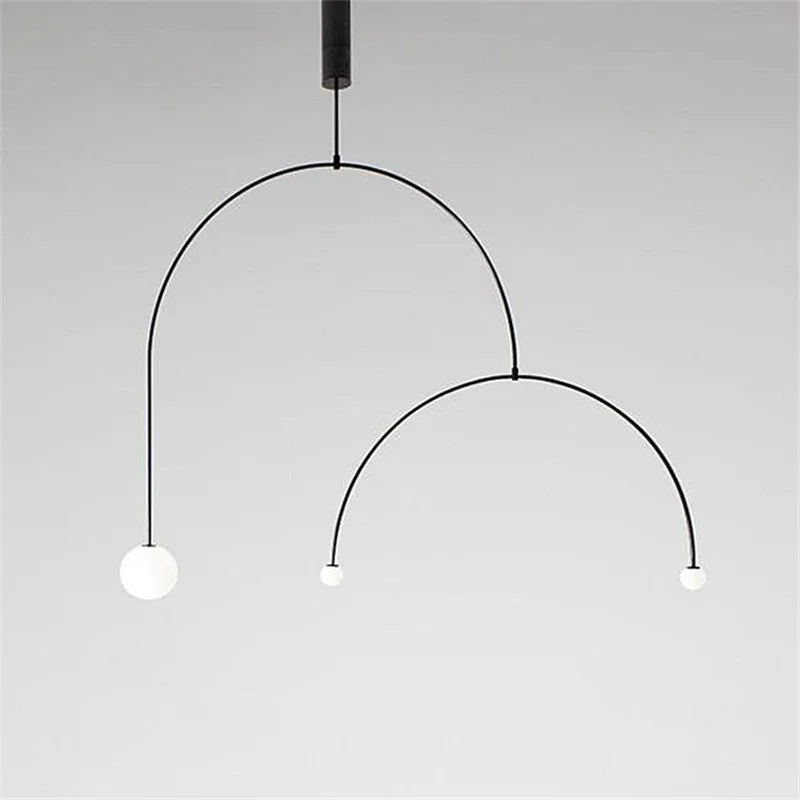 Afralia™ Iron Balance Chandelier: Scandinavian Post-Modern Living Room Pendant Lamp