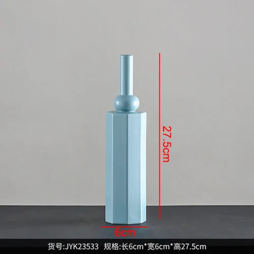 Afralia™ Modern Black White Striped Ceramic Vase Geometric Art Deco Home Decor