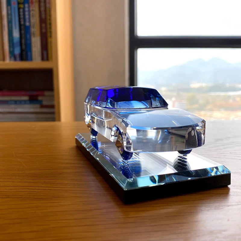 Afralia™ Crystal Car Figurine Glass Model Ornament Table Decor Gift