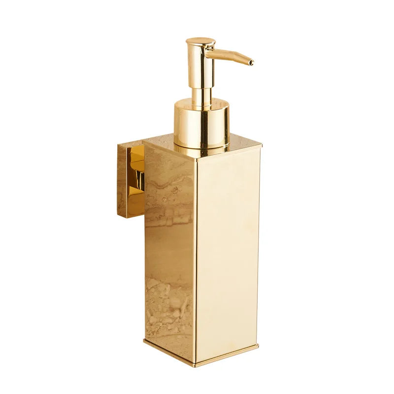 Afralia™ Stainless Steel Soap Dispenser Gold, Hand Liquid/Kitchen/Shampoo Bottle