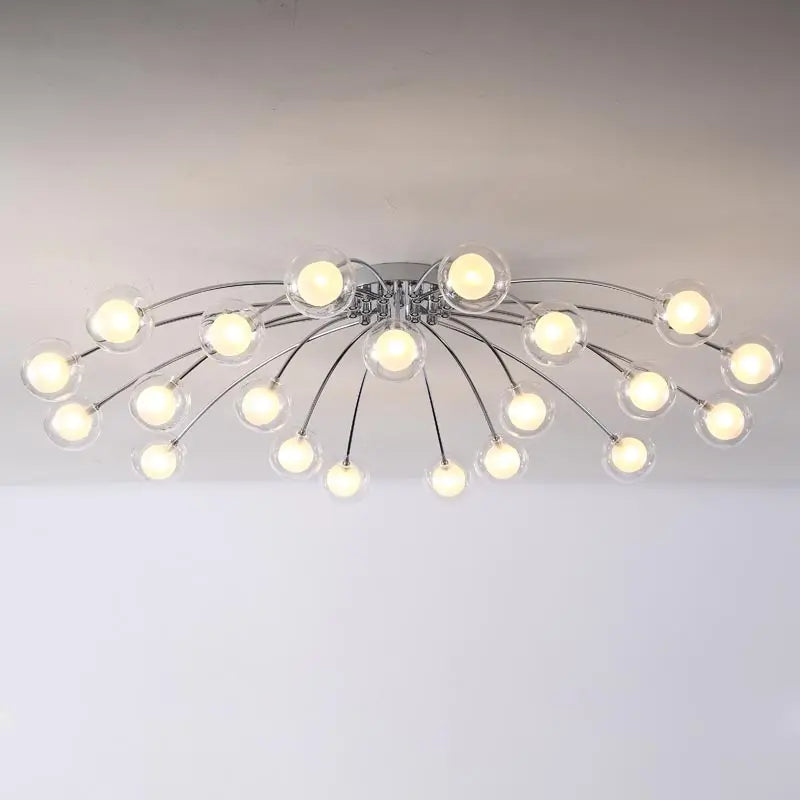 Afralia™ LED Glass Chandelier for Modern Home Decor