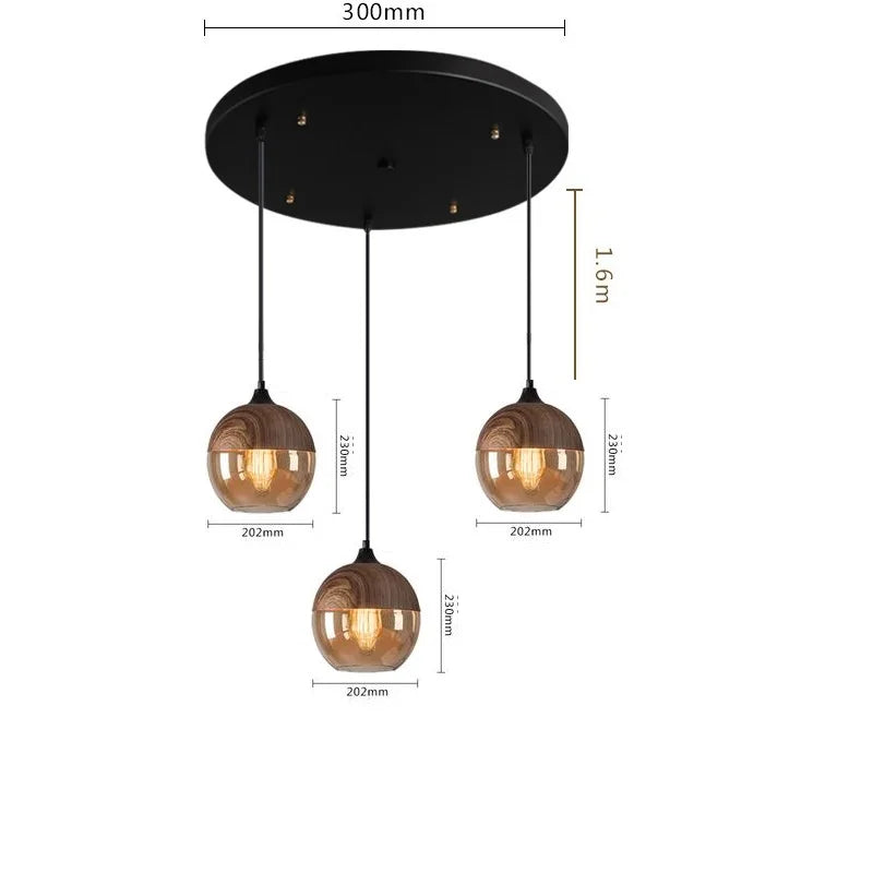 Afralia™ Nordic Wood LED Pendant Lights for Dinning Room Bedroom Cafe Bar Restaurant