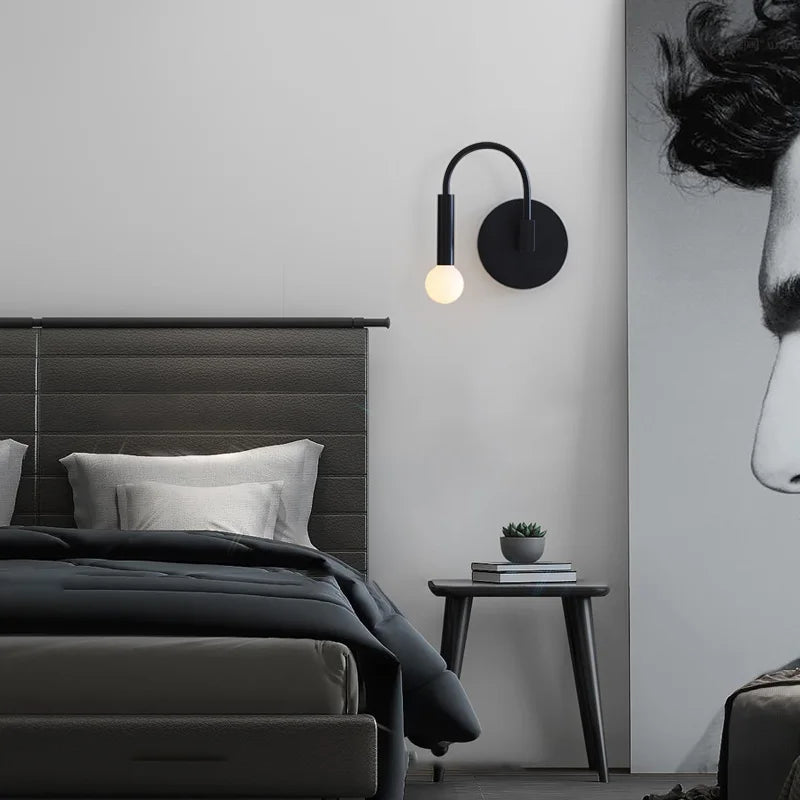 Afralia™ Nordic LED Indoor Wall Lamps for Living Room Bedroom, E27 5W LED Decoration Lighting