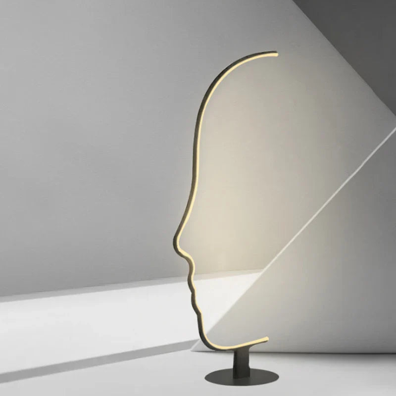 Afralia™ Modern Minimalist Human Face LED Floor Lamp for Home Bedroom Living Room Lighting