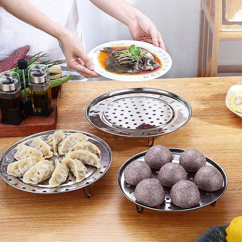 Afralia™ Stainless Steel Multifunctional Steaming Rack for Stuffed Bun Food