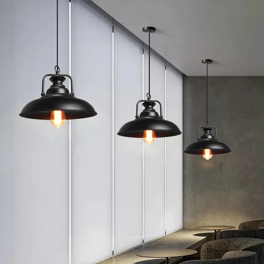 Afralia™ Loft Pendant Light Iron Chanderlier LED E27 Bar Living Room Decor