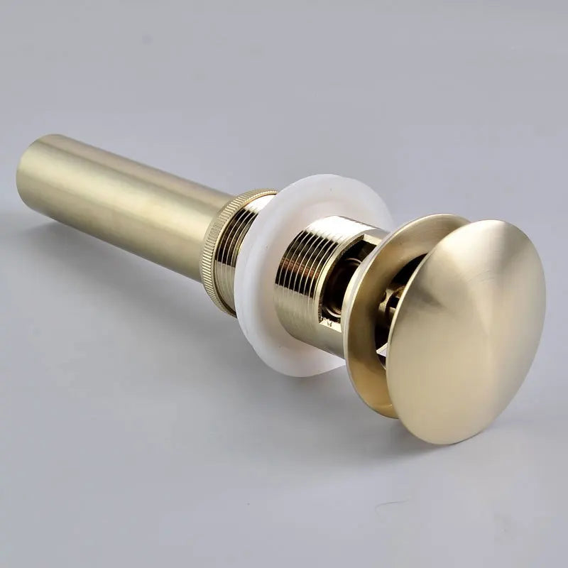 Afralia™ Brushed Gold Pop-Up Drain Stopper for Bathroom Sink Vessel Vanity