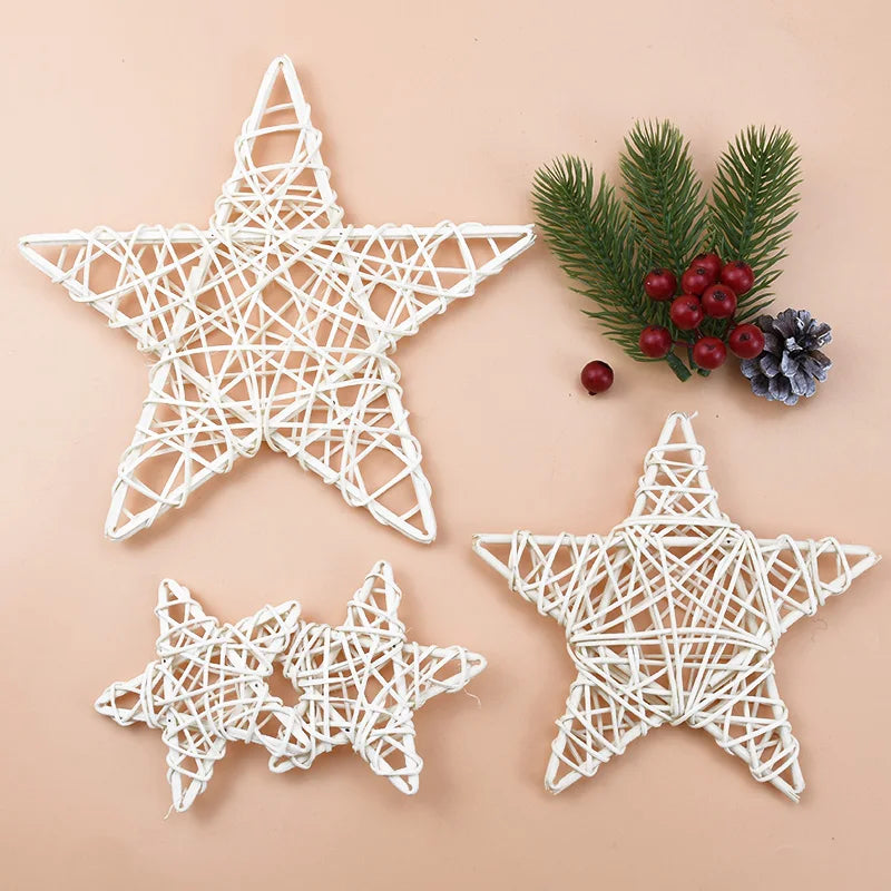 Afralia™ Christmas Star Wreath Home Decoration - Wedding Background DIY Artificial Plants Wholesale