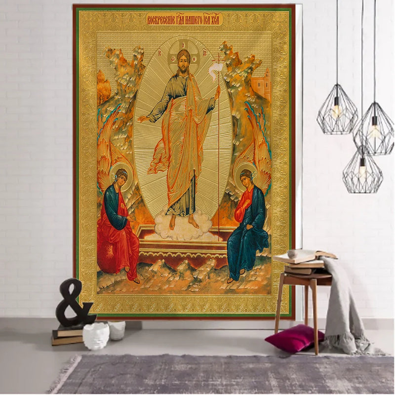 Afralia™ Jesus & Disciples Tapestry: Boho Mandala Wall Decor, Hippie Wall Hanging & Psychedelic Art