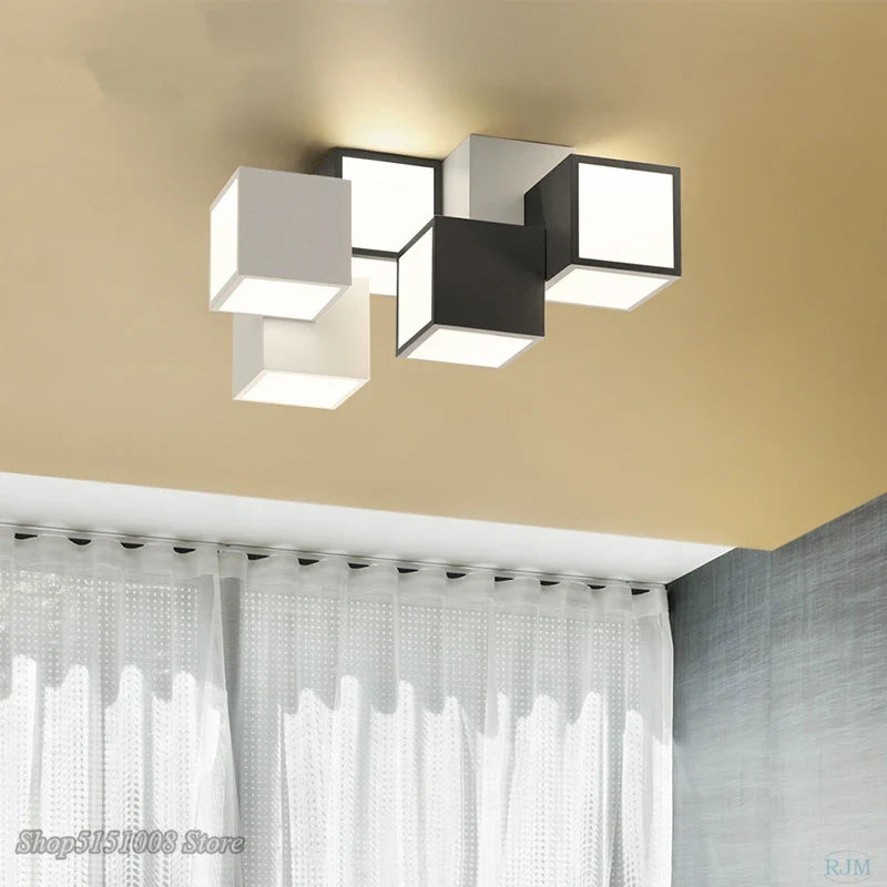 Afralia™ Acrylic LED Ceiling Light with Remote Control - Modern Square Design