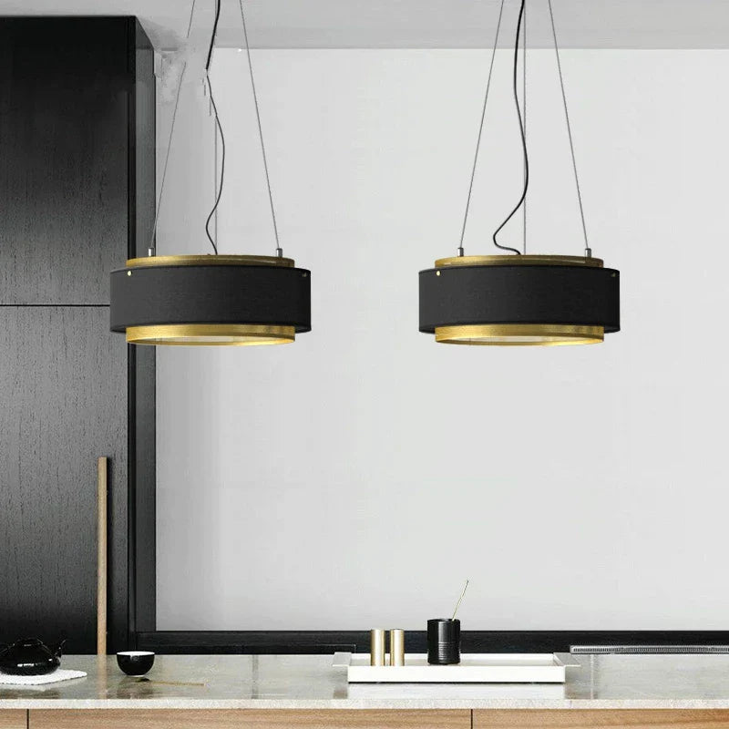 Afralia™ Copper Gold LED Round Pendant Light Industrial Kitchen Living Room Dining Fixture