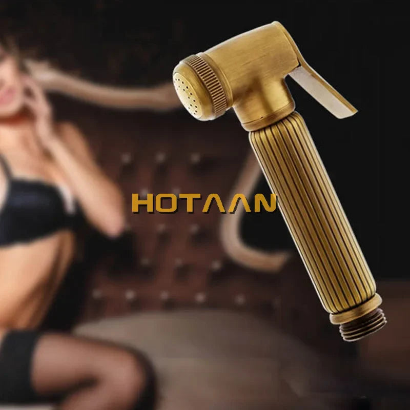 Afralia™ Antique Brass Bidet Faucet Hygienic Muslim Shower Sprayer