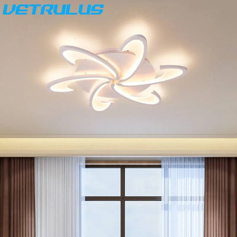 Afralia™ Modern Acrylic LED Chandelier Ceiling Lamp for Living Dining Room Home Hotel Decor