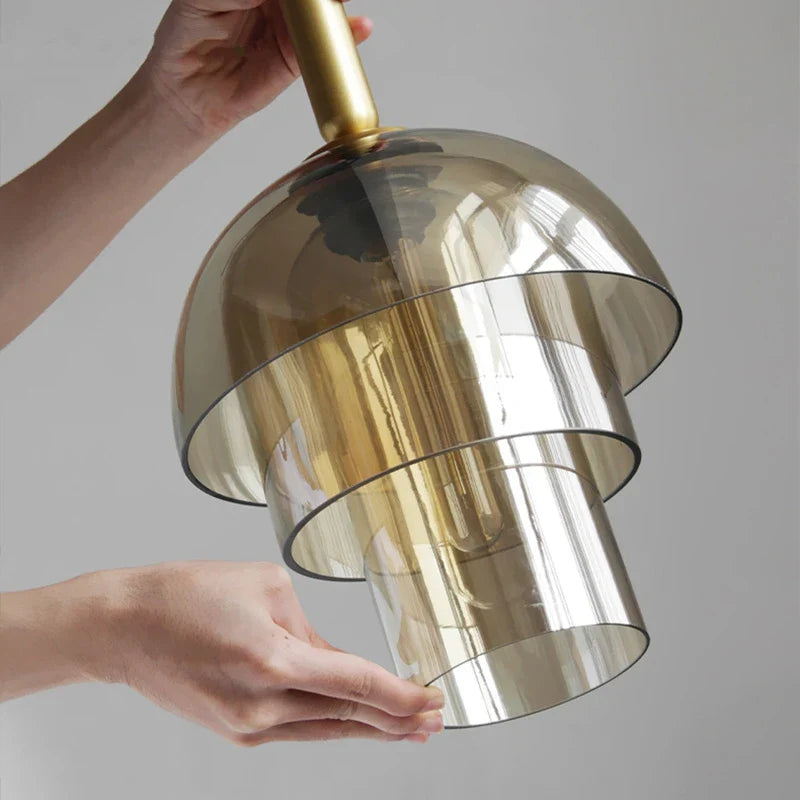 Afralia™ Luxury LED Glass Pendant Lights for Restaurant, Kitchen, and Bedroom Lighting