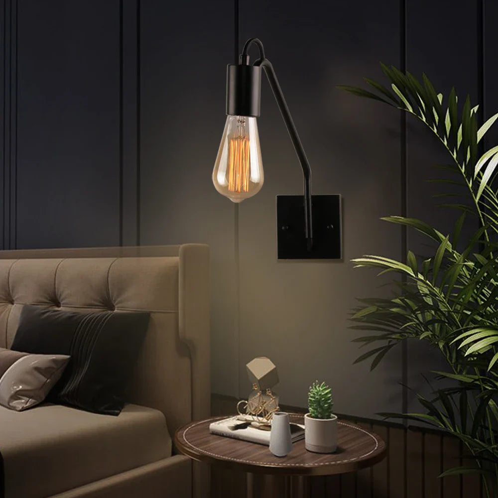 Afralia™ Retro Industrial LED Wall Sconce E27 Bedside Lamp for Home Decor