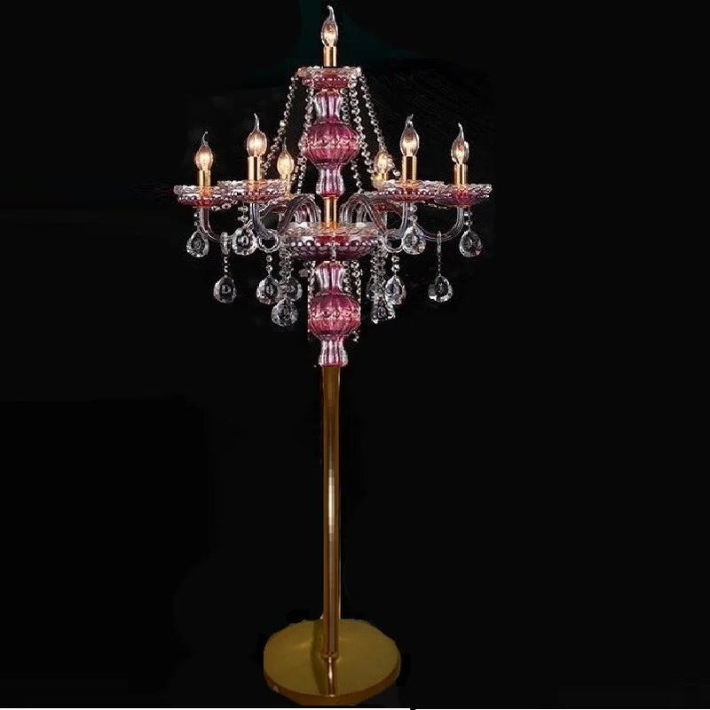 Afralia™ Elegant Crystal Floor Lamp for Living Room Decor