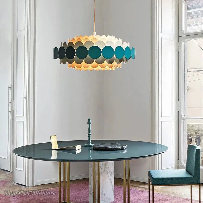 Afralia™ Metal Pendant Lamp | Modern Nordic Round Hanging Light for Dining Room & Bedroom